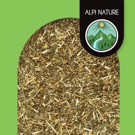 Alpi Nature Yarrow Tea loose leaves close-up shows finely cut yarrow