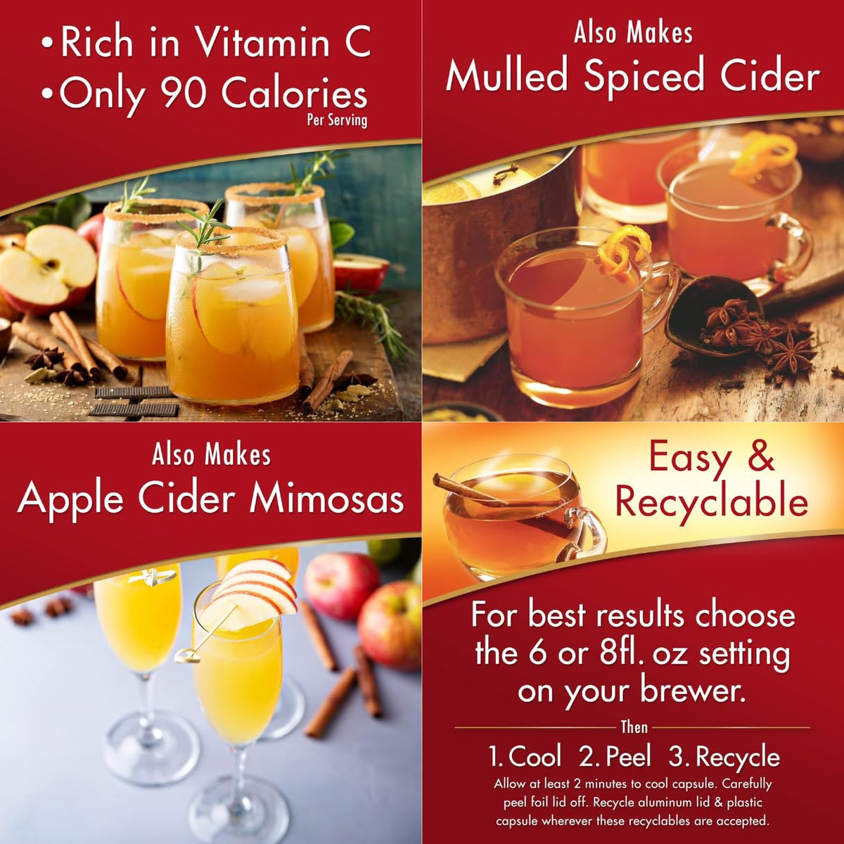 Alpine Spiced Apple Cider mug with hot water for quick cozy drinks