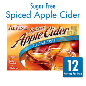 Alpine sugar-free apple cider cup ready to enjoy a low-calorie Vitamin C boost.
