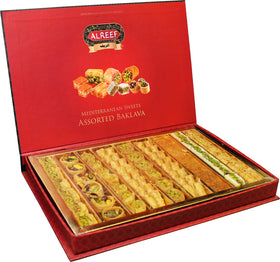 Alreef Assorted Mediterranean Baklava 800g plate of flaky pastries and nuts for sharing