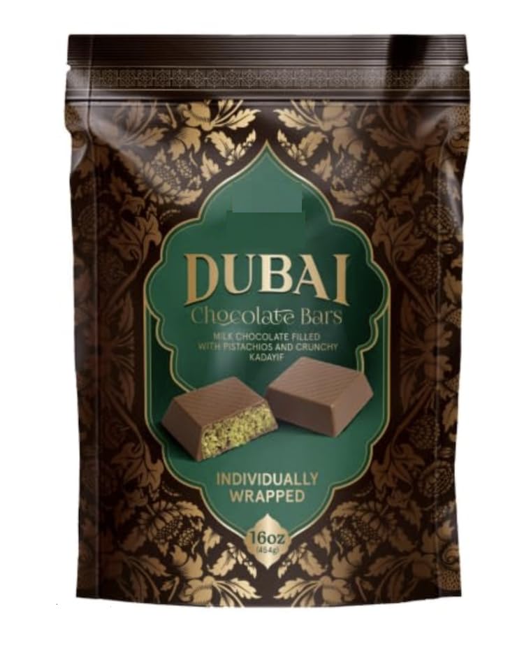 AL.R@ZY Dubai Chocolate Bars cross-section showing pistachios and kadayif for a crunchy, indulgent bite.