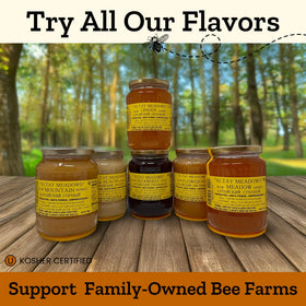Altay Meadows Linden honey glass jar label, authentic and ethically sourced