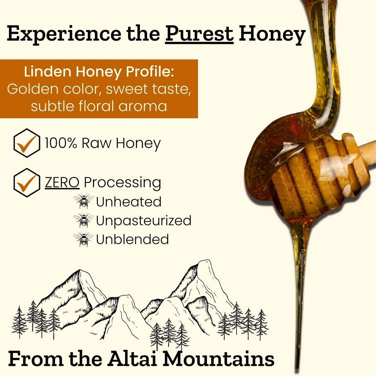 Altay Meadows Linden honey on toast offers a delicate breakfast spread