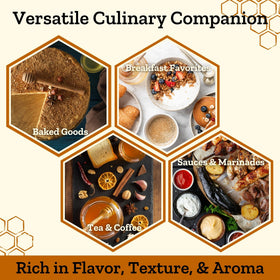 Altay Meadows Acacia honey drizzle over cheese elevating flavor