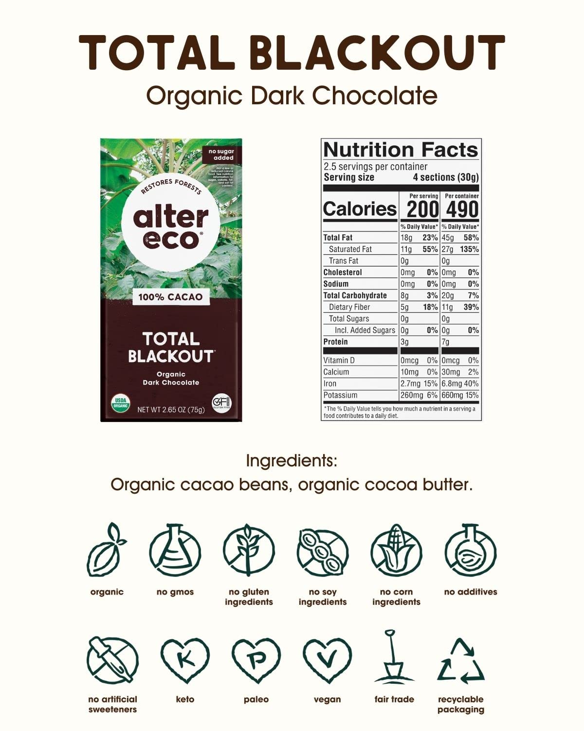Alter Eco carbon-neutral certification emblem signals sustainable choice