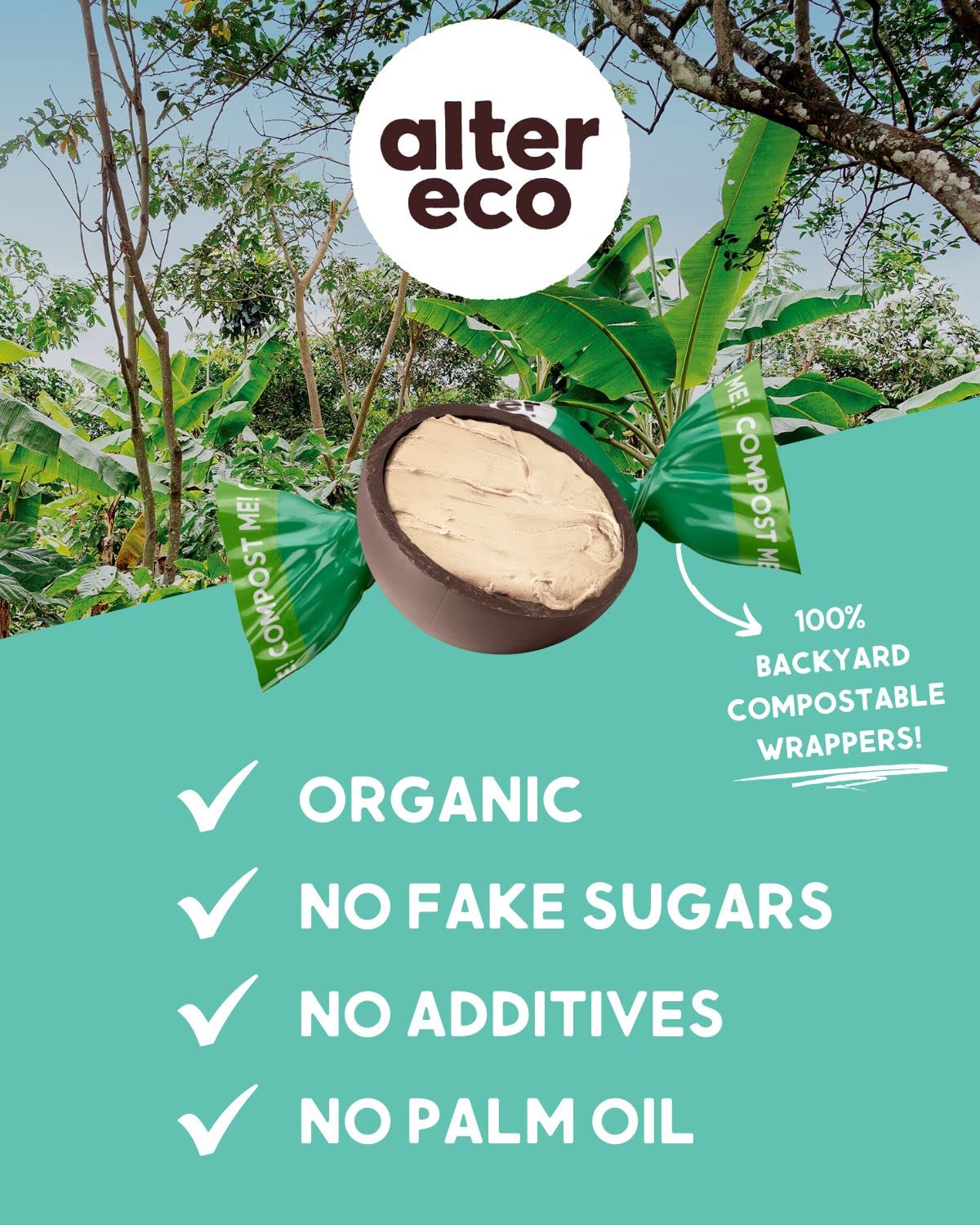 Alter Eco Mint Creme Truffles recyclable box for eco-conscious snacking