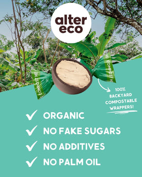 Alter Eco Mint Creme Truffles recyclable box for eco-conscious snacking
