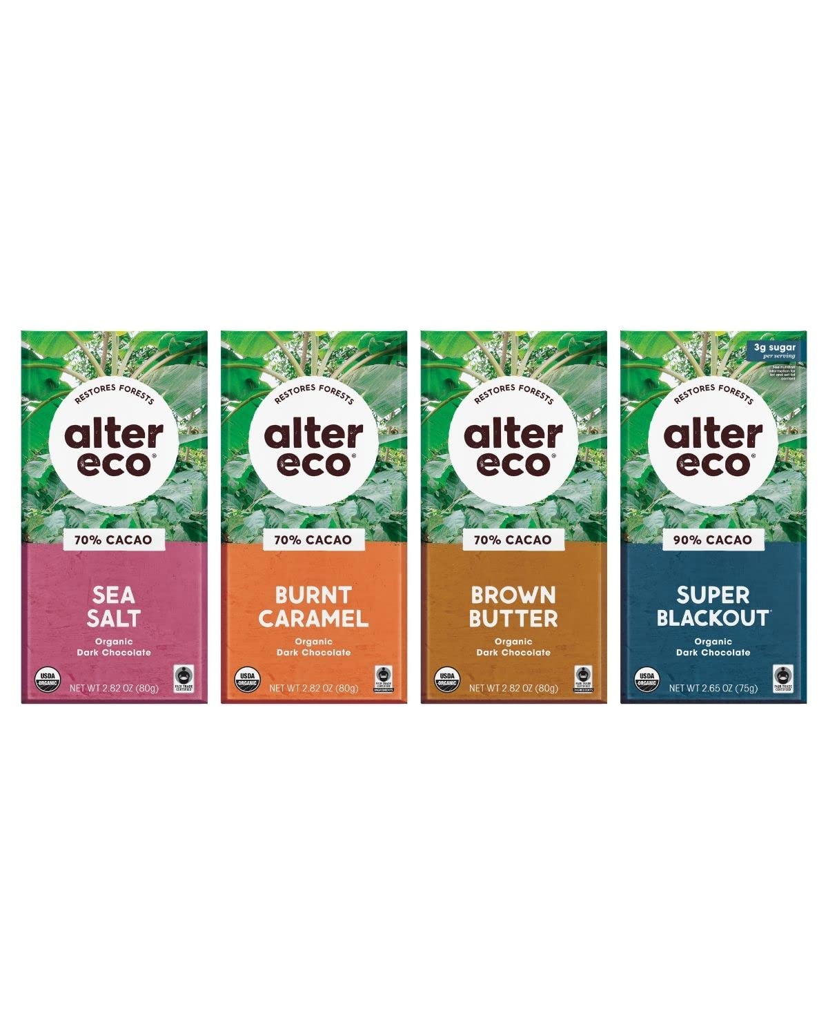 Alter Eco Super Blackout 4-pack front view, ideal for gifting or personal indulgence.
