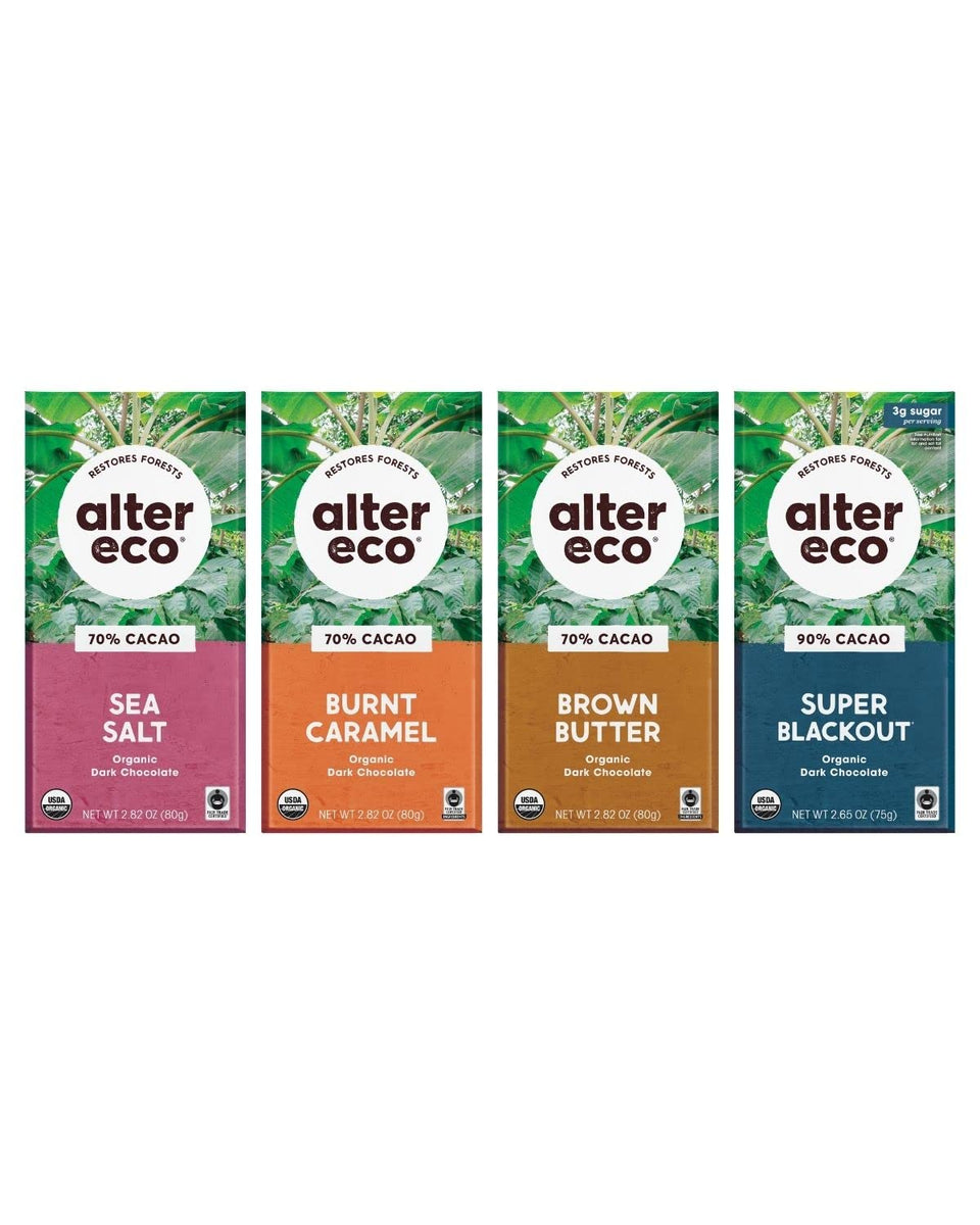 Alter Eco Super Blackout 4-pack front view, ideal for gifting or personal indulgence.
