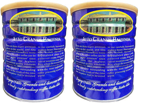 Alto Grande two cans 8-8oz back view, packaging with product details for informed choice.