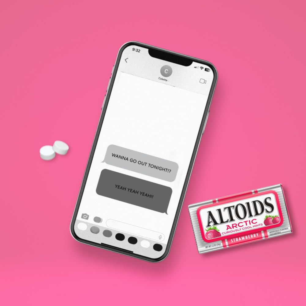 Stacked ALTOIDS Arctic Strawberry tins highlighting bulk supply.