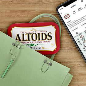 ALTOIDS Bright red tin front emphasizes classic peppermint flavor and recognizability