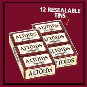 Altoids Cinnamon mints poured into a dish, ready to share with guests.