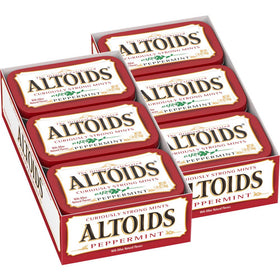 Altoids Classic Peppermint Mints pack with a pocket tin for on-the-go freshness.