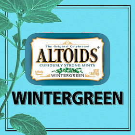Altoids Wintergreen bulk display simplifying office or home stocking.
