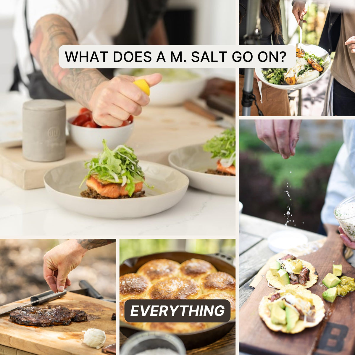 AM Signature Salt on eggs boosts morning flavor with subtle garlic notes.