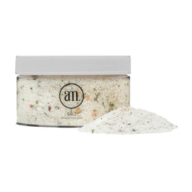 AM Signature Salt packaging highlights an artisanal blend for gifting and everyday seasoning.