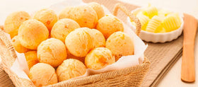 Amafil cheese bread mix with ingredients ready to whisk.