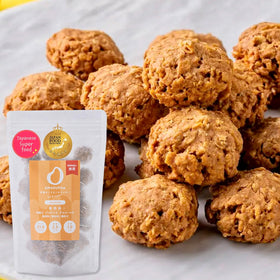 AMAGURA Amazake Oatmeal Cookies front packaging with cinnamon flavor and fiber‑rich appeal