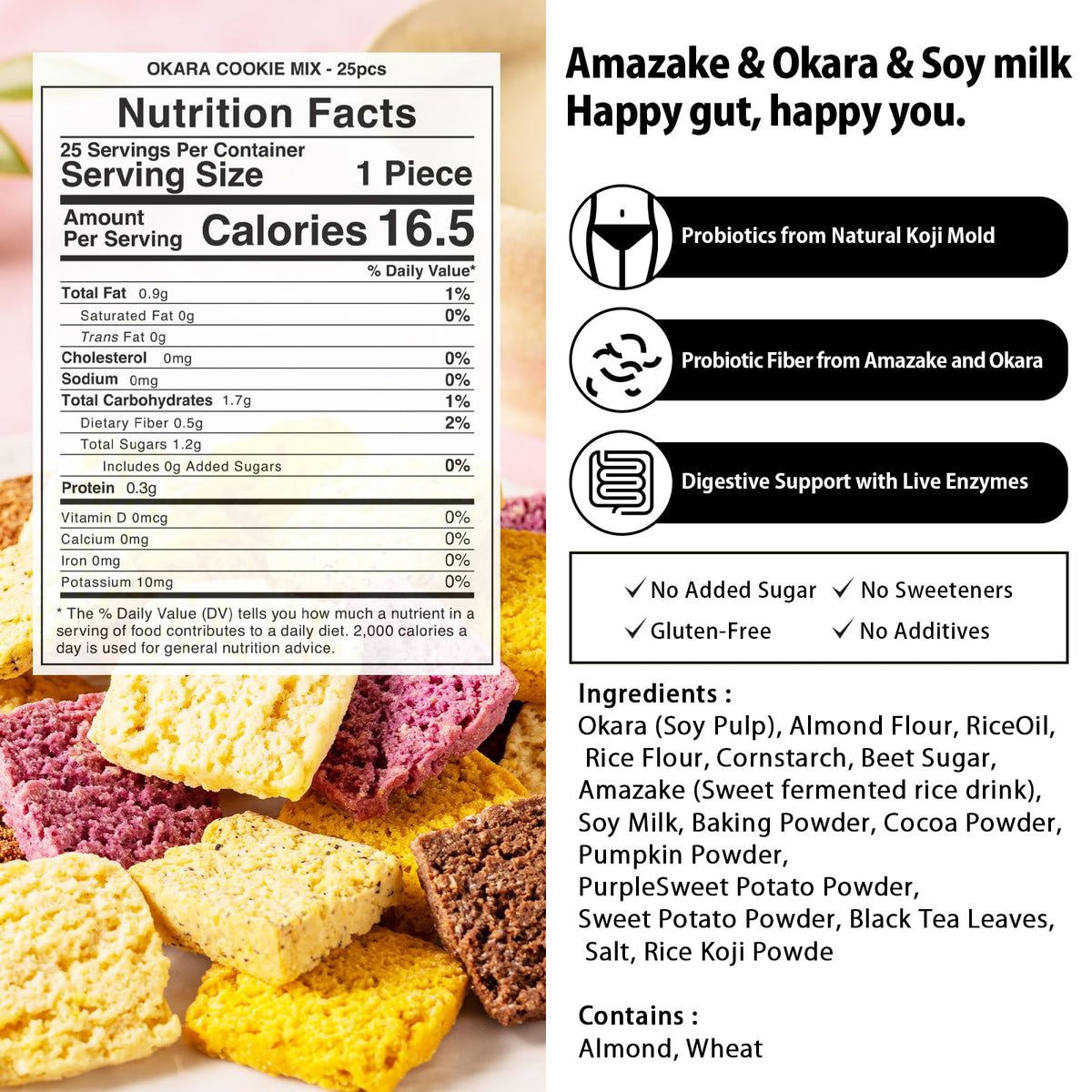 AMAGURA okara fiber snack, a bright nutritious bite.