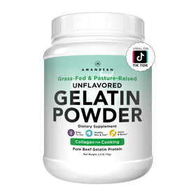 AMANDEAN Premium Gelatin Powder XL unflavored in bulk packaging for versatile cooking