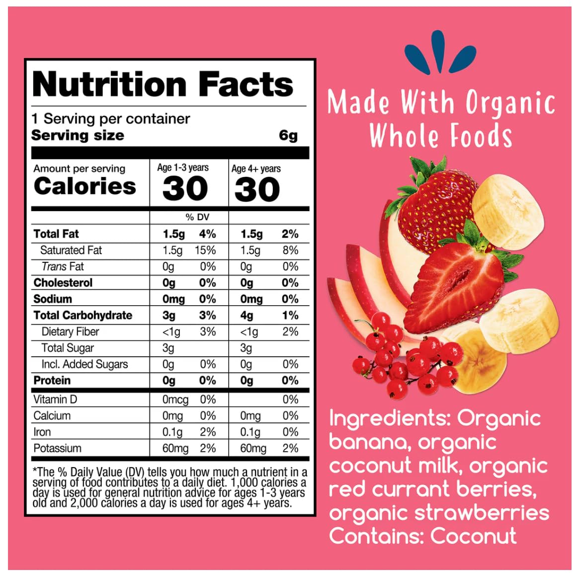 Amara Organic Smoothie Melts Mixed Berry flavor kids love