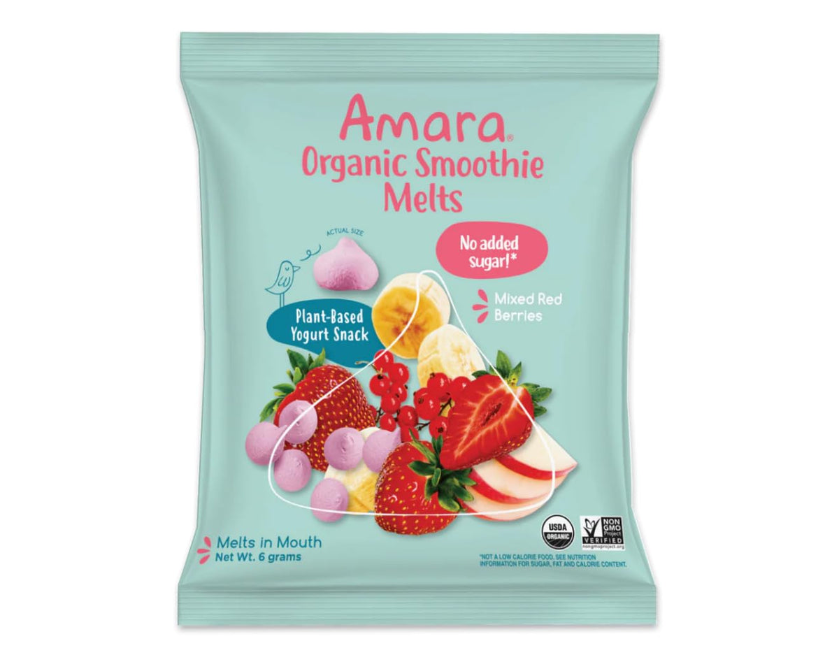 Amara Organic Smoothie Melts for toddlers with melt-in-mouth texture