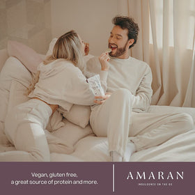 AMARAN Organic Amaranth Wafer Thins vegan kosher badge visible for plant-based diets.