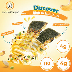 Amazin Choices baked-oil-free seaweed bars deliver light, crisp bite