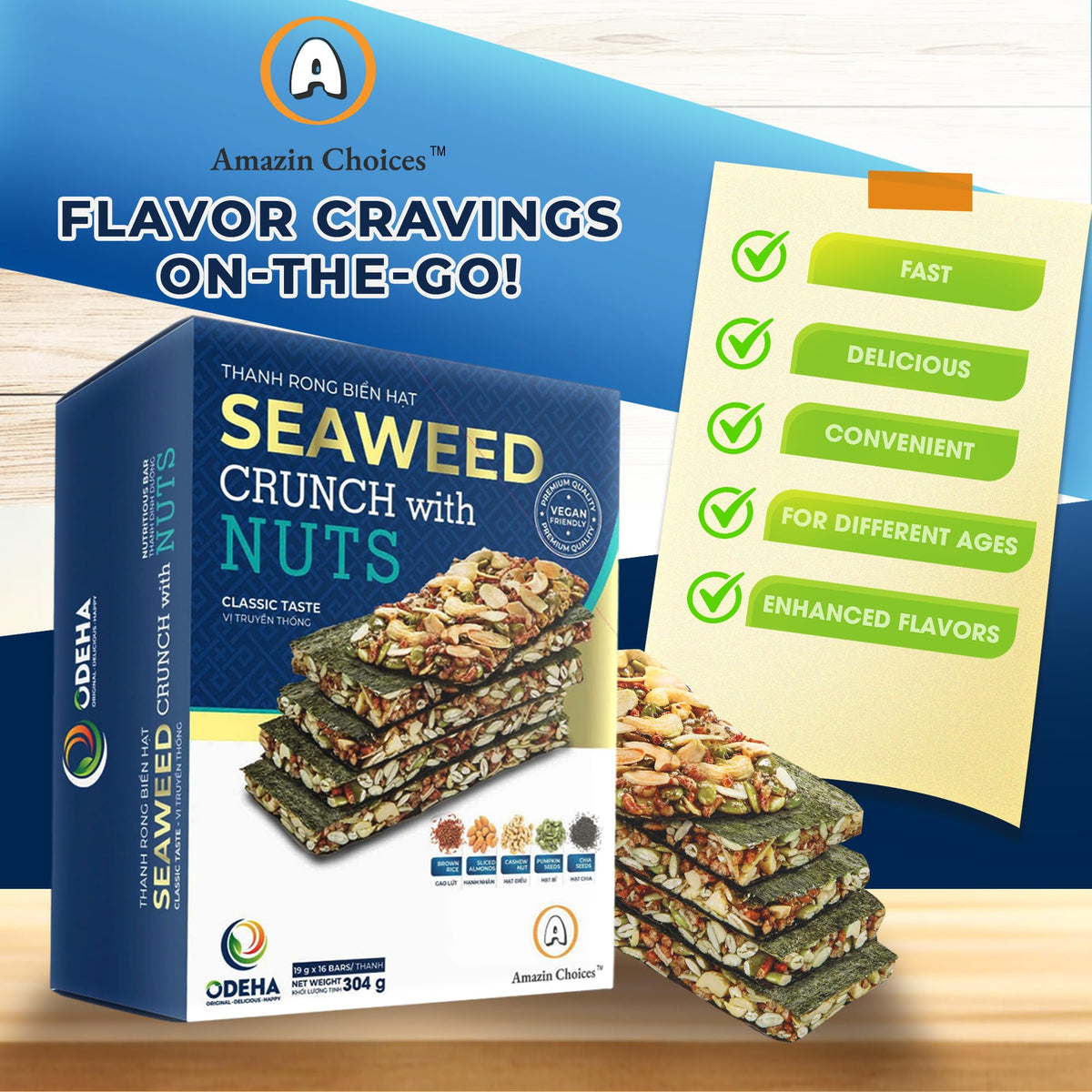 Amazin Choices nuts and seeds blend with seaweed for hearty crunch
