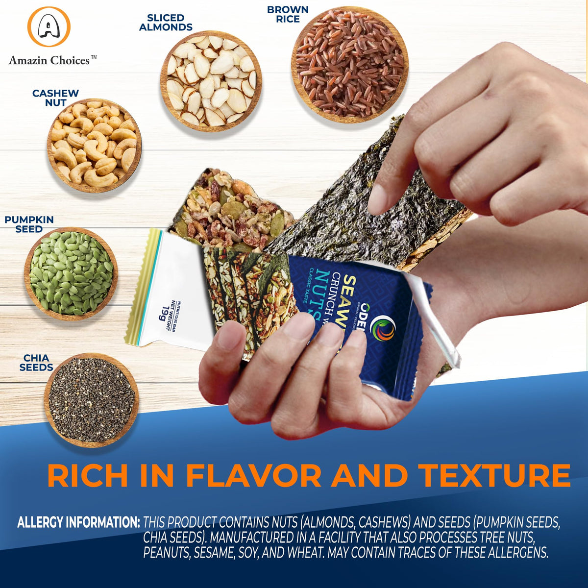 Amazin Choices seaweed sheets pack for sandwiches or garnishes
