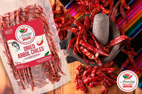 Amazing Chiles Arbol whole dried peppers ready to enhance salsas and stews.