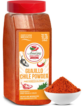 Amazing Chiles & Spices Guajillo powder bottle for chilis and enchiladas.