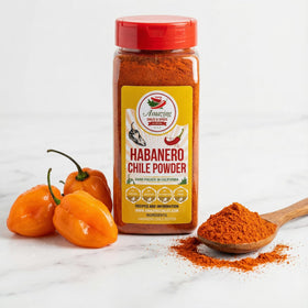 Amazing Chiles & Spices habanero powder used on jerky for spicy kick