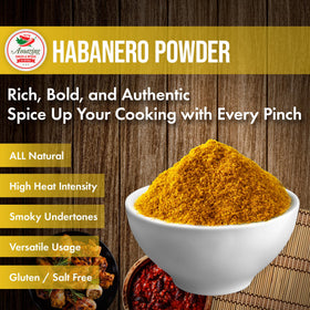 Habanero powder texture close-up emphasizes fine grind for quick flavor impact