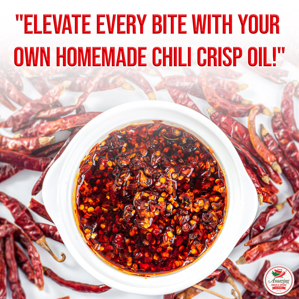 Amazing Chiles Sichuan chili flakes in resealable bag keeps flavor fresh.