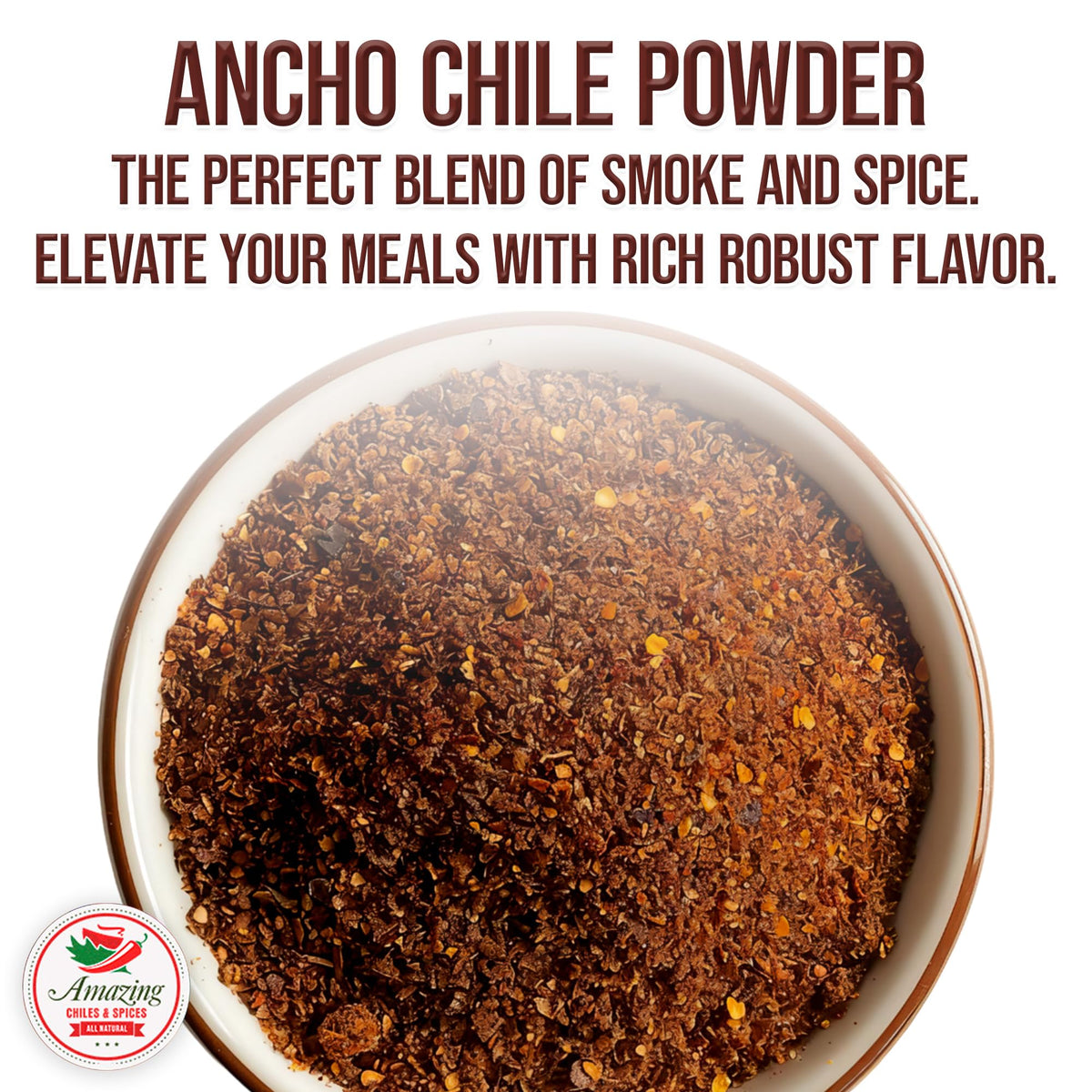 Amazing Chiles & Spices Ancho Chile Powder on mole dishes delivers warmth.