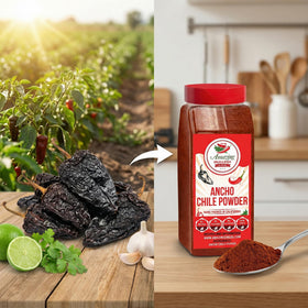 Amazing Chiles & Spices Ancho Chile Powder sprinkled over stew adds depth.