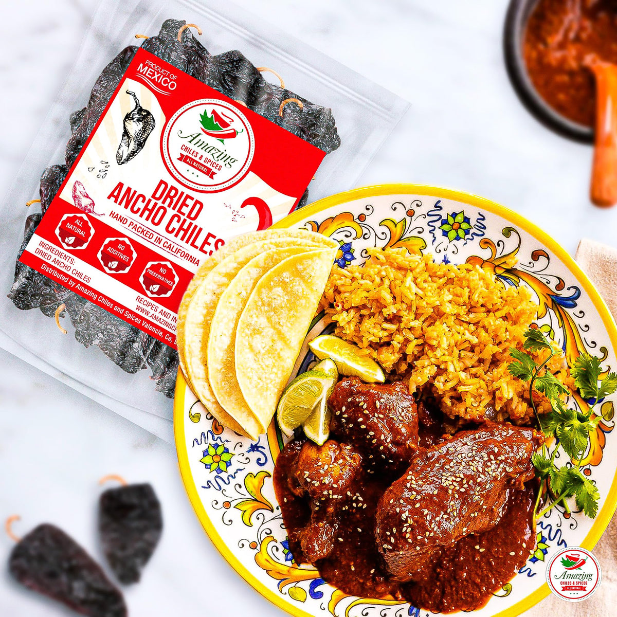 Amazing Chiles & Spices birria stew with peppers adding authentic chile depth
