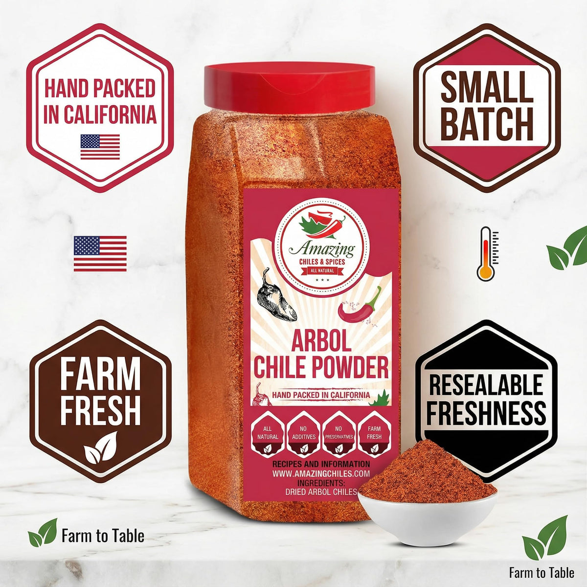Stew pot flavored with Chile de Arbol powder for depth