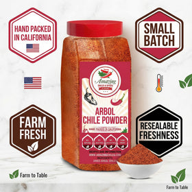 Stew pot flavored with Chile de Arbol powder for depth