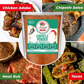 Chipotle chili powder close-up reveals rich red-to-black hue ideal for grills