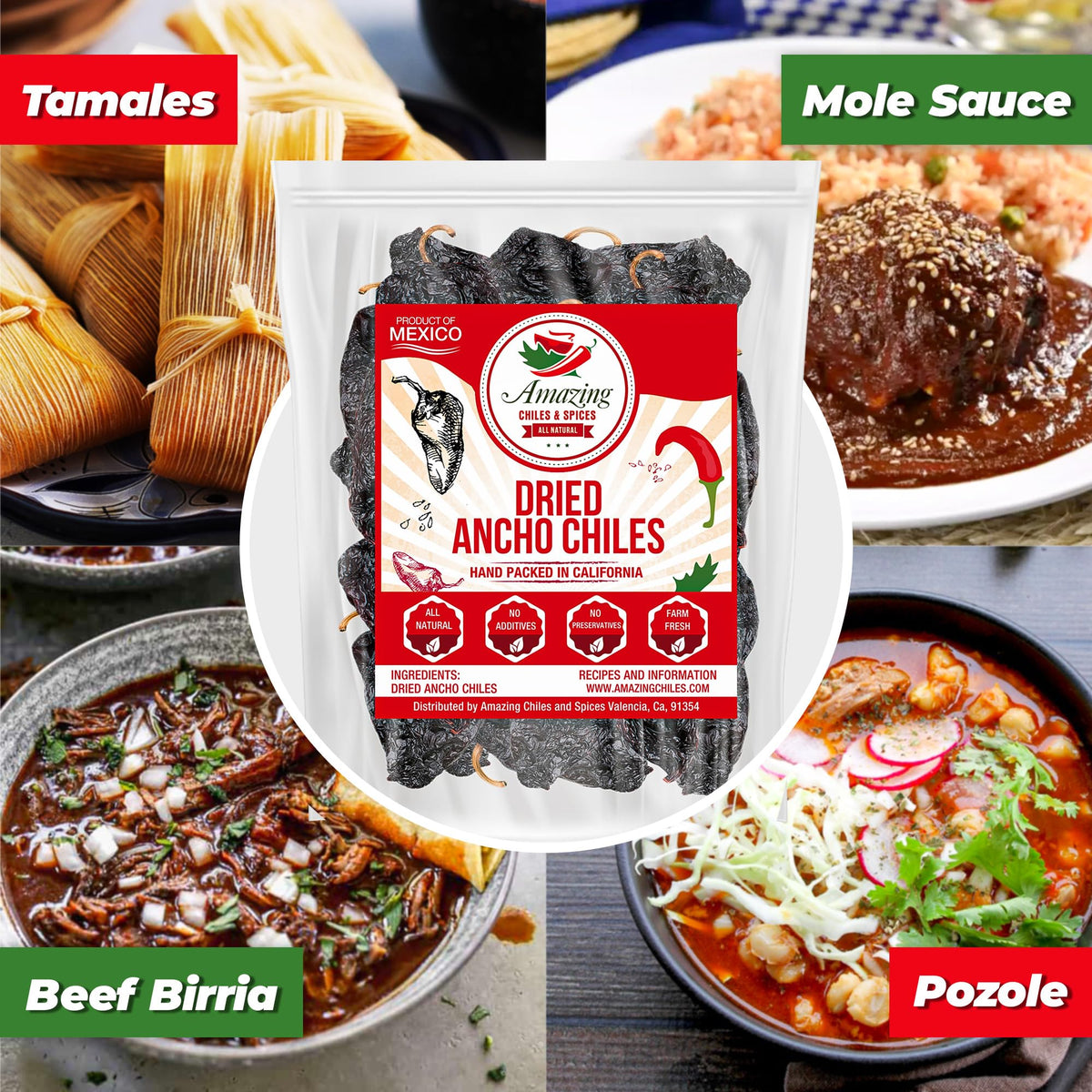 Amazing Chiles & Spices dried ancho chiles whole form