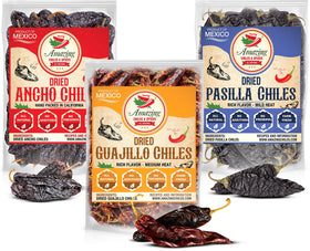 Amazing Chiles & Spices dried mixed chiles pack highlighting variety for authentic Mexican recipes