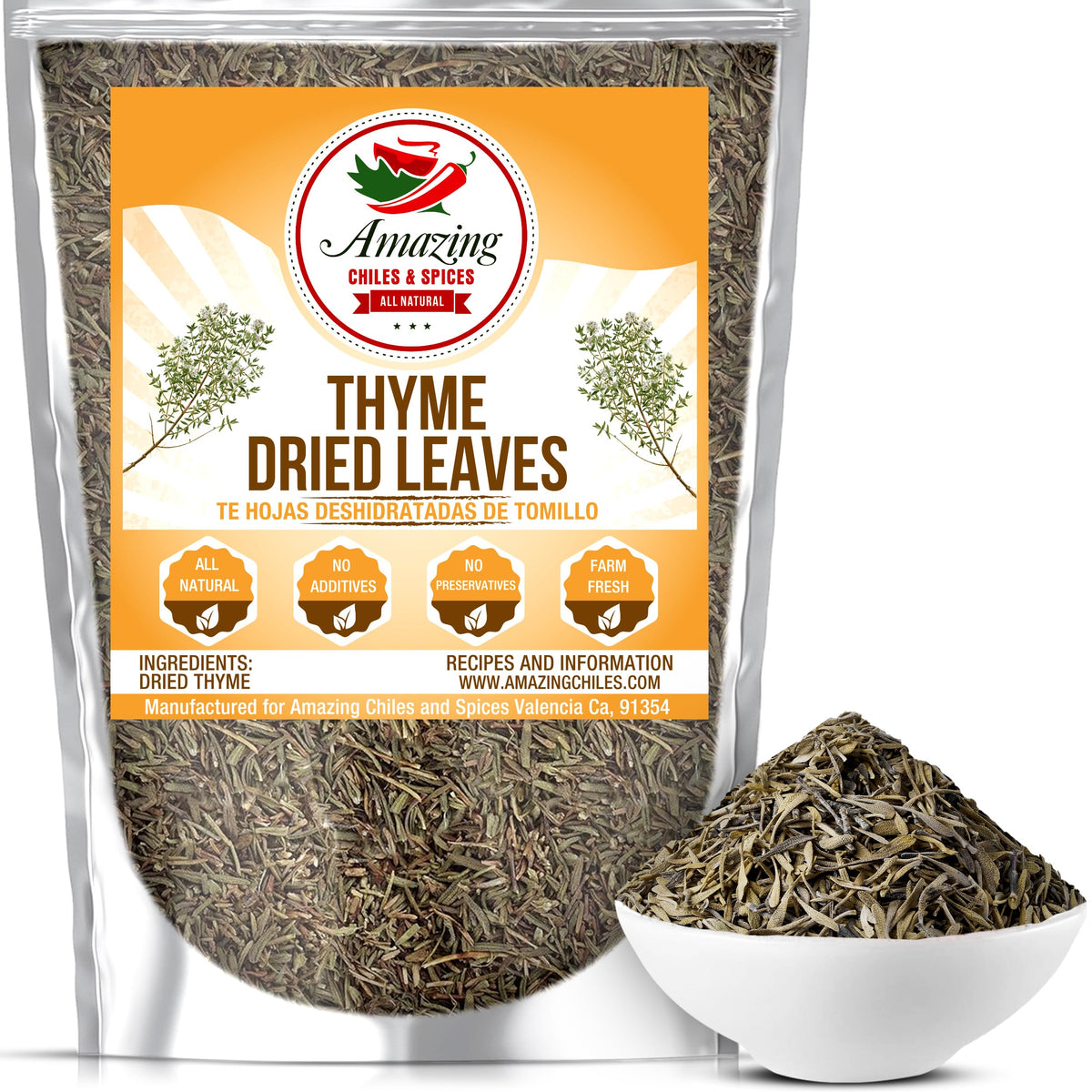 Amazing Chiles & Spices herb pack resealable bag keeps freshness