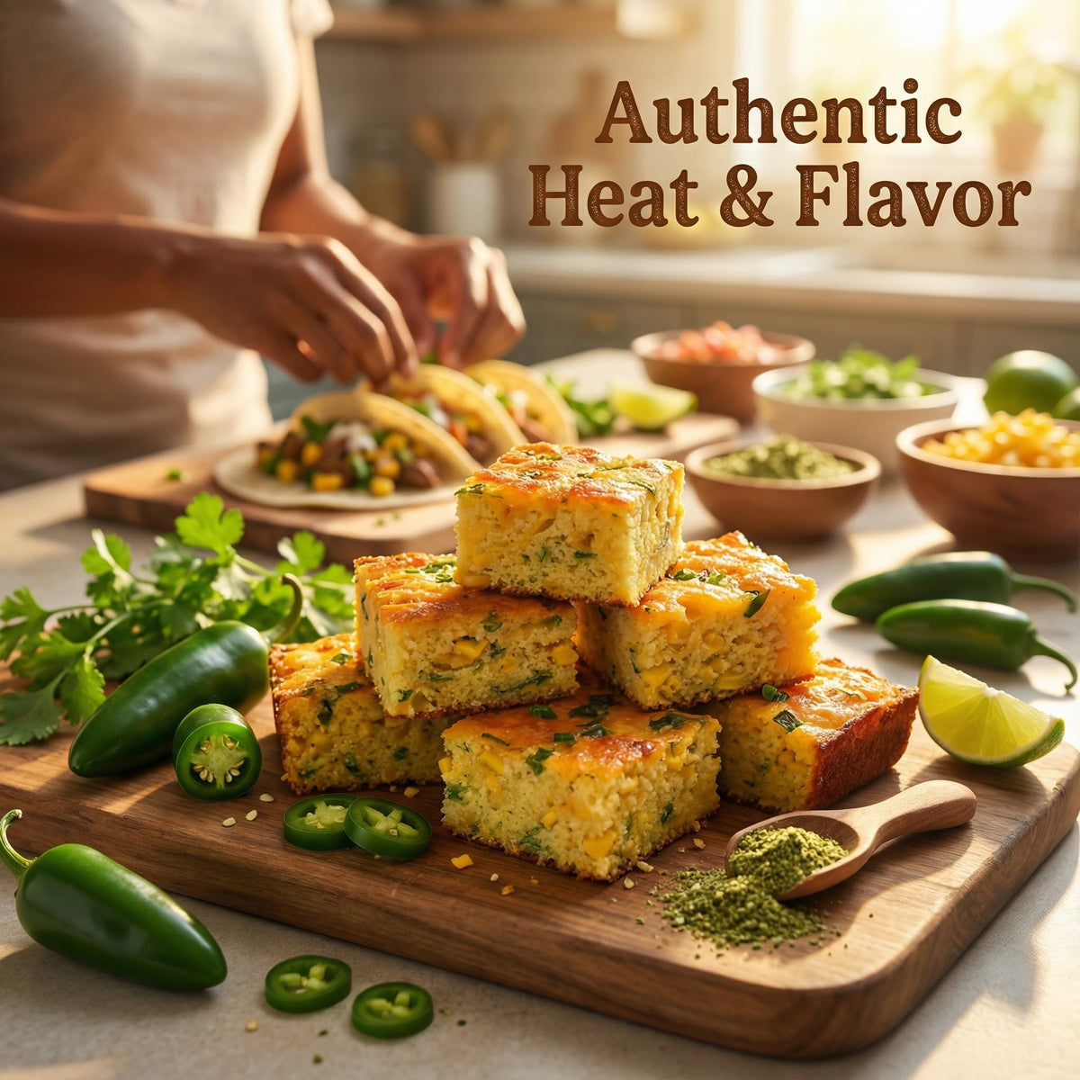 Salsa-mix shot demonstrates easy flavor lift with this jalapeño powder.