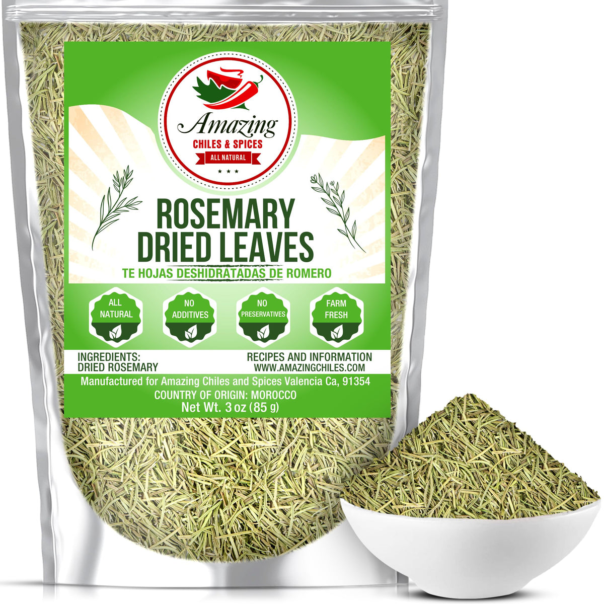 Meat seasoned with rosemary, thyme and oregano from Amazing Chiles & Spices