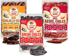 Amazing Chiles & Spices mixed dried chiles for authentic sauces.