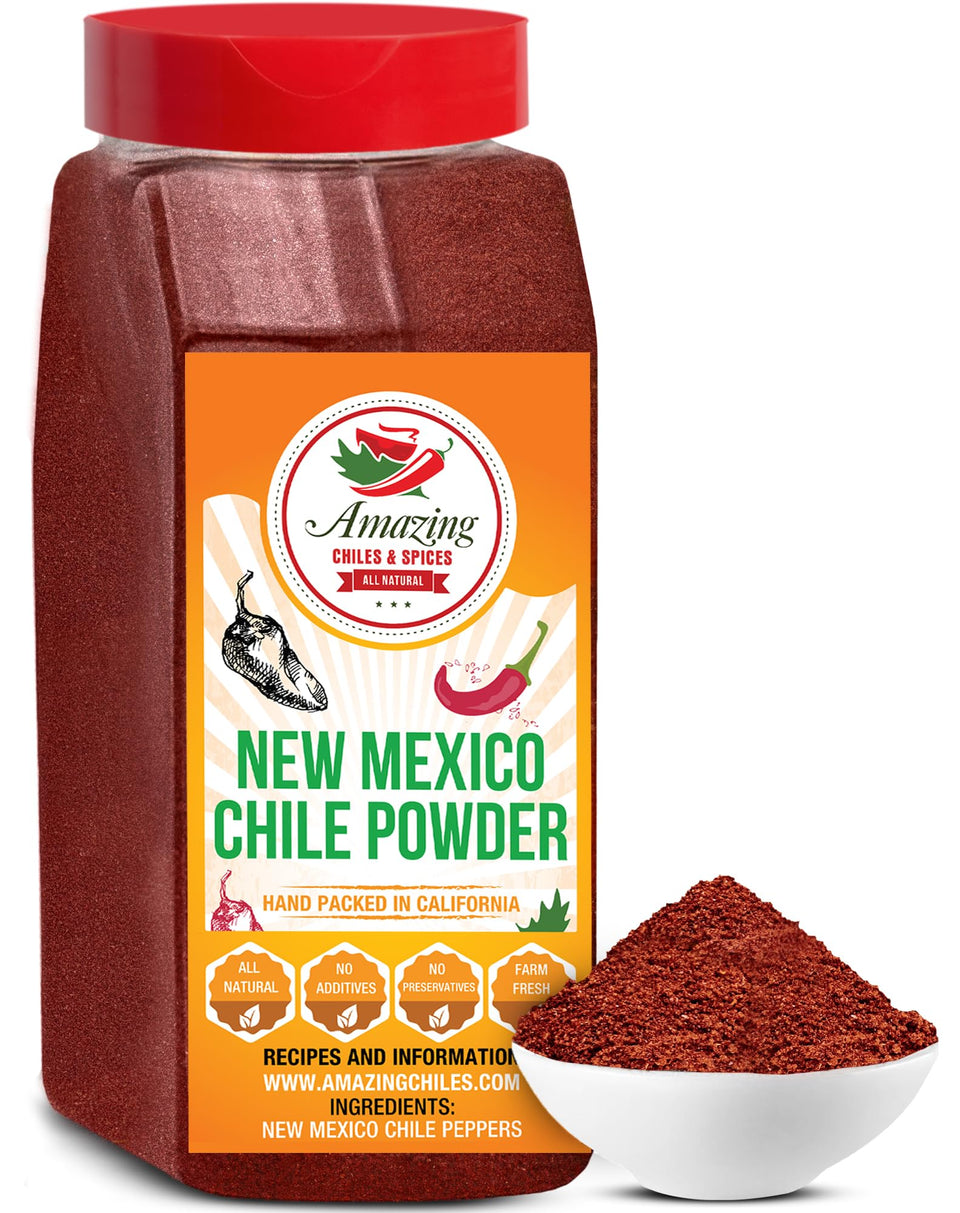 Amazing Chiles & Spices New Mexico Chili Powder bottle ready to flavor meals with balanced heat.