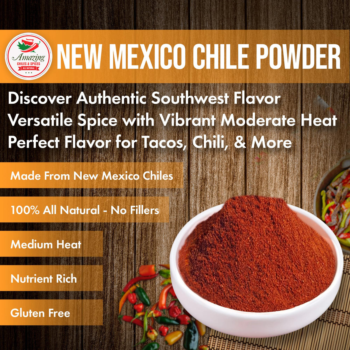 Amazing Chiles & Spices New Mexico Chili Powder texture blends evenly into soups.